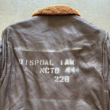 Vintage 60s Vietnam War Era Intermediate G1 Stenciled Irregular Flight Jacket 38 picture