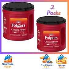 Folgers Classic Roast Ground Coffee Medium Roast 25.9 oz Canister Breakfast ( 2P picture