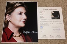 SECRETARY HILLARY RODHAM CLINTON SIGNED 11x14 PHOTO BILL CLINTON PRESIDENT JSA picture