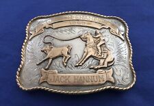 Vintage 1969 Lagoon Champion IJ Comstock Silver Rodeo Roping Trophy Belt Buckle picture