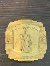 1947 YMCA BASKETBALL GOLD MEDAL GIANT GRIP BELT BUCKLE picture
