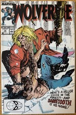 Wolverine #10 1st Silver Fox Sabretooth Battle Claremont Marvel Comics 1989 picture