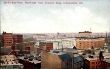 Indianapolis IN Bird's-Eye View c1900s-10s Vintage Postcard picture