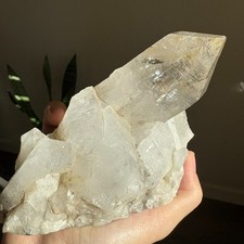 1Lb 13oz Large Natural Quartz w/ Rutile Cluster Raw Mineral Crystal Decor AAA+ picture