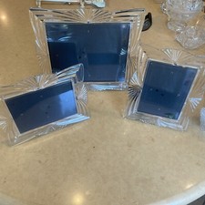 Vintage Shannon Crystal Picture Frames - Set of 3 picture