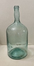 Antique Aqua Glass Demijohn Bottle Carboy 14