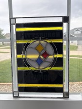Pittsburg Steelers Stained Glass Wall Hangng,  picture