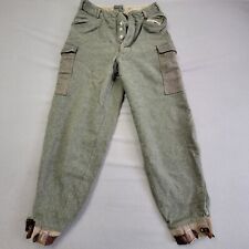 Vintage WW2 1941 Swedish Military Wool Pants Trousers Heavy Button Fly 32x29 picture