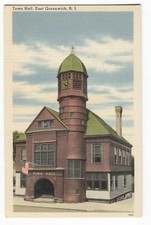 Postcard Town Hall East Greenwich RI Rhode Island  picture