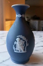 Antique Wedgwood  Jasperware Classical Botanical Figures Bud Vase, Late 18/19th picture