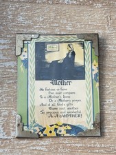 Vintage 1930’s 1940’s Mother’s Love Motto Poem 4”x5” Themed Print Whistler’s picture