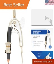 Ergonomic Nickel-Plated Drawing Compass with Pencil – Perfect for Professionals picture