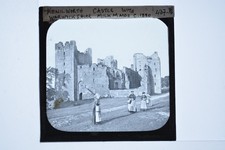 Kenilworth Castle Warwickshire Milkmaids Ruins Magic Lantern Slide c1900s picture