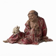 VTG Shiwan Ceramic Figurine, Liu Hai (Gama Sennin) w/ Three-Legged Toad, 11.5