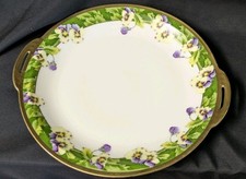 Antiq. Beyer & Boch Royal Rudolstad Prussia Bone China  Plate Pansies Pansy picture