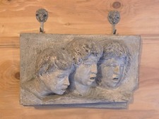 Vintage PP Caproni & Bro. Boston Plaster Arts Cherub Trio Home Decor Artwork picture