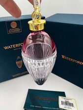 NIB Waterford Lismore Drop Symbol Of Faith Bauble Cranberry Ornament #1059692 picture