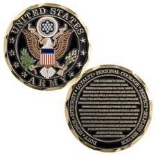 Army Soldier's Creed Challenge Coin - Veteran Gifts, Military Collectible, Uniqu picture