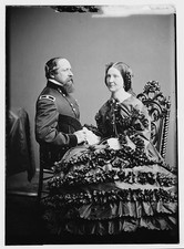 Photo:Gen. and Mrs. J. B. Ricketts Portrait 1855 1860s Military Couple picture