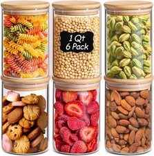 ComSaf Glass Storage Containers wtih Lids Set of 6 NEW picture