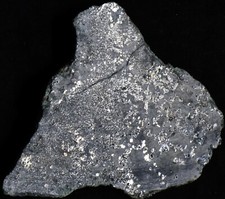 NATIVE SILVER SLAB W COBALTITE, SAFFLORITE, STROMEYERITE 57G, 7X7 CM picture