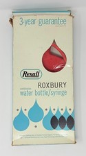Vintage Rexall Roxbury Hot Water Bottle Enema Syringe Kit Box Drugstore Display picture