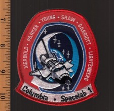 1983 Columbia STS-9 Space Shuttle vintage embroidered patch Spacelab 1 (A12 picture
