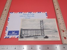 Ambassador Bridge Longest Int'l Suspension Windsor ON/Detroit MI Postcard #1468 picture