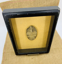 Vintage Framed Shadowbox African Carved Tribal Itched Stone picture