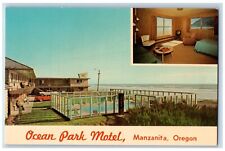 Manzanita Oregon Postcard Ocean Park Motel Exterior View c1960 Vintage Antique picture