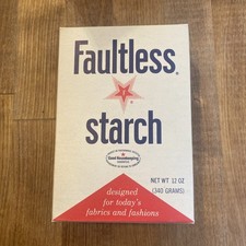 Vtg 1980s Faultless Laundry Soap Detergent Starch 12 oz Sealed NOS Film Prop picture