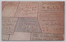 Vintage Grauman's Chinese Theatre Footprints of the Stars Postcard picture