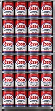 ESSO OIL CAN DISPLAY RACK GAS STATION FLAT PRINTED SIGN REMAKE ALUMINUM picture