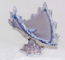 Vintage Westmoreland ? Glass Lilac Purple Opalescent Ring & Petal Banana Dish picture