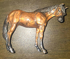 Vintage Solid Brass/Bronze Horse Figurine Collectible Stallion  picture