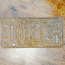 Vintage Embossed Illinois State License Plate, Illinois Plate picture