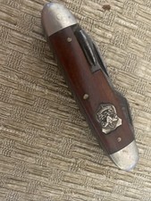 Vintage Imperial USA Rare *BOY SCOUT* 5 Blade Pocket Knife Rose Wood Handles picture