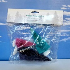 DEPT 56 TINTED SISAL TREES Set of 3 Village Accessories, North Pole, Scarce picture