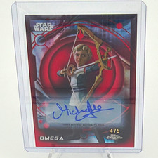 2026 Topps Chrome Star Wars Omega #158 Michelle Ang Auto 4/5 picture