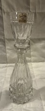 Vintage Bohemian Crystal Mouth Wash Decanted Vanity Bottle With 9oz Cup Stopper picture