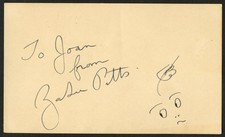 ZaSu Pitts d1963 signed autograph auto 3x5 cut w/ Sketch Actress in Greed C600 picture
