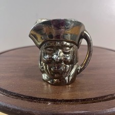 Vtg Brass Metal Toby Character Jug Miniature Pitcher Made in England picture