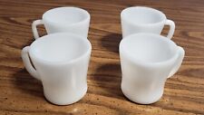 Federal Glass Milk Glass D Handle Mugs - Set Of 4 picture