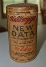 Antique Kellogg's New Oata Health Cereal 5 ounce cardboard container  picture