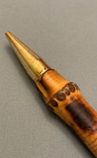 Rare Cartier 14K Solid Gold & Natural Bamboo Ballpoint Pen – 29g Total W picture