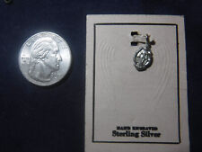 Tiny Miraculous Medal, Vintage Sterling New Old Stock picture