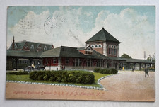 1909 NJ Postcard Plainfield New Jersey CRRNJ Railroad Station RR Train Depot picture