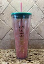 Starbucks LOS ANGELES California Pink Palm Tree Coffee Cold Cup Tumbler 24 oz picture