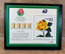 1998 USPS Yellow Rose 32¢ Tournament of Roses Framed Plaque #695/8000 picture