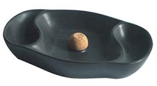 The Big Easy Pipe Accessories P901 Pipe Black Ceramic Ashtray W/Knocker, picture